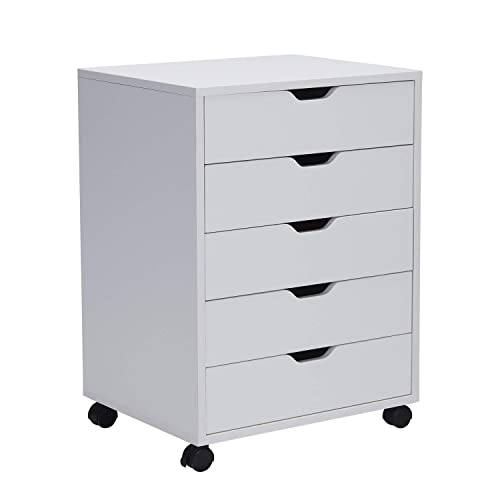 VICLLAX 5 Drawer Unit File Under Desk Storage Cart for Home