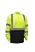 CJ Safety CJHVTS2003 ANSI Class 2 High Vis Long Sleeve Black Bottom Safety Shirt Moisture Wicking Mesh (Large, Green)