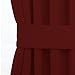 Aquazolax Party Decorations Door Curtain - Christmas Elegant W54 x L40 Inch Blackout Front Door Side Panels Window Treatment Curtains for Classroom Kitchen Bedroom - 1 Panel with Tieback, Red