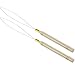 Chinco 10 Pack Wooden Hair Extension Loop Needle Threader Pulling Hook Tool and Bead Device Tool for Hair or Feather Extensions (Loop Tools)