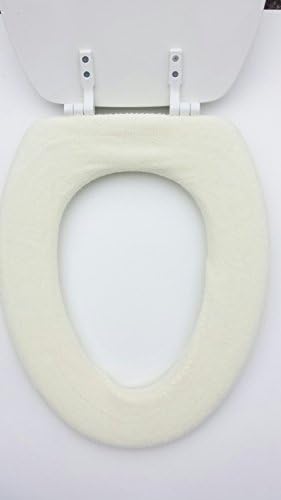 Cream Ivory Bathroom Toilet Seat Warmer Cover Washable