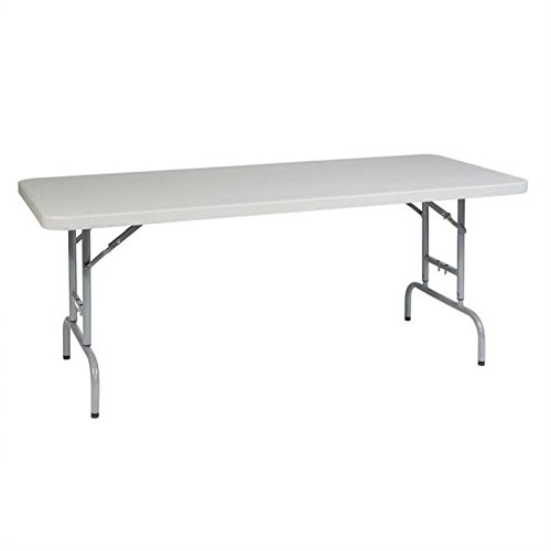 Office Star Resin Multipurpose Rectangle Table, 6-Feet Long, Height
Adjustable