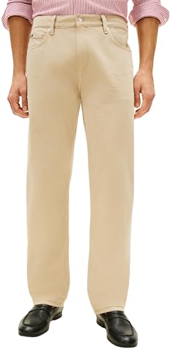 Tommy Hilfiger Vaqueros Hombre Regular Dover Straight Fit, Beige (Sandalwood), 35W/32L