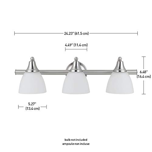 Globe Electric 50700 3Light Vanity AllinOne Bathroom Set, 5 Piece