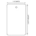 Large (1.75" X 2.875") White Blank Merchandise Tag. Case of 2,000 Tags. primary