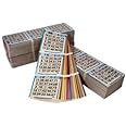 United Novelty 3 on 10 up Bingo Color Collated Paper Game Cards- 100 Books- 1000 Sheets- Blue, Orange, Green, Yellow, Pink, Gray, Olive, Brown, Red, Purple