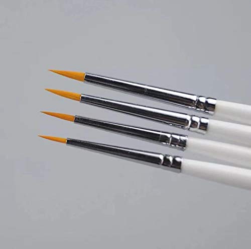XDT 377 Micro Detail Paint Brush Artist Pin Point Painting Brushes Set 8 Piece #00#0#1#2#3#4#5#6 Nylon, Acrylic Watercolor Oil, Fine Detailing Painting, Art, Scale Models Kit - Thumbnail 4