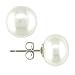 Sterling Silver Stud Earrings with Elegant Freshwater Cultured Button Pearls, Pearls from 5-12 mm, Gift Box Included with Earrings