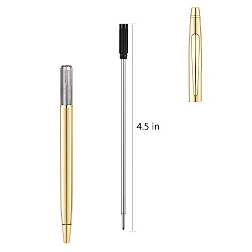 Unibene Cross Compatible Ballpoint Pen Refills 12 Pack, 1.0mm Medium Point-Black, Smooth Writing Replaceable German Ink Pen Refill