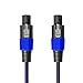 Yoico 2Pcs 50 Feet Professional Speakon to Speakon Cables Wire Speaker Audio Amplifier Cord 7mm with Twist Lock