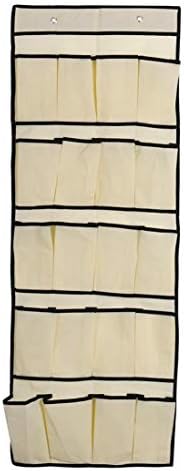 WowObjects 1Pc Hanging 20 Pocket Non-Woven Over The Door Shoe Organizer Space Saver Rack Hanger Storage Durable Shoe Holder Space Save