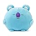 BT21 KOYA Pong Pong Character Plush Figure Decorative Pillow Sofa Cushion, 15.4 x 13 Inches, Blue/Purple