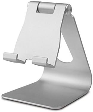 Cell Phone Stand,Stand for iPad Mini,Universal Adjustable Holder, Cradle, Charging Dock for All Smartphone,iPhone X/ 8 Plus, Note8, Switch & Kindle Reading, Facetime & Live Stream (Silver)