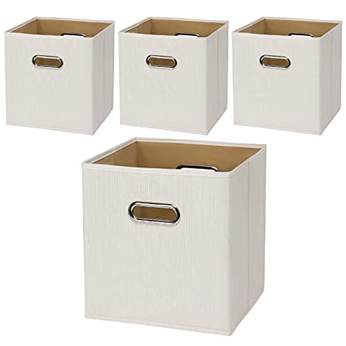 EXTREE Cube Storage Bins 11 inch Collapsible Foldable Cubby Bins 12x12