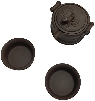 Goodwind Outdoor Portable Bag Bamboo Plate Travel Set Yixing Teapot and Two Cups - Set 1