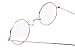 Agstum Retro Small Round Optical Rare Wire Rim Eyeglasses Frame (Silver, 39mm)