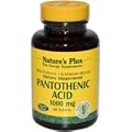 Pantothenic Acid 1,000mg Time Release Nature's Plus 60 Sustained Release Tablet