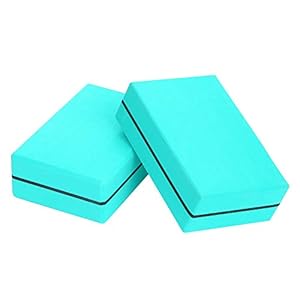 Carllg Yoga Blocks 2Pack Set for Women 9″ 6″ 3″ High Density Non Slip Sturdy Durable EVA Foam Block, No Odor for Yoga Pilates
