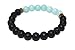 Mana Vibes Lava Rock and Amazonite Essential Oil Beaded Diffuser Bracelet, Essential Oil Jewelry, 8mm Bead Size, Yoga Jewelry