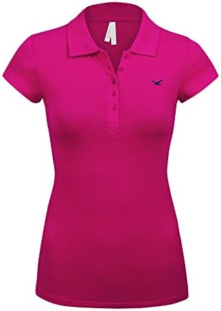 Junior Short Sleeve Multi Colors 5 Buttons Slim Fit Polo Shirts