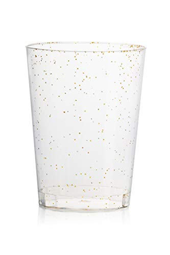 Exquisite-120-Count-10-oz-Gold-Glitter-Clear-Plastic-Cups-Tumblers-Hard-Plastic-Disposable-Cups-For-Wedding-Glasses-Plastic-Party-Cups-For-Cocktail-Wine-and-More
