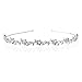 ULTNICE Wedding Women's Crystal Bridal Flower and Leaves Crown Headband Tiara Headdress