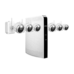 Lorex 1080p HD 1TB Wire-Free Security System with Six Battery-Operated Active Deterrence Cameras and Person Detection