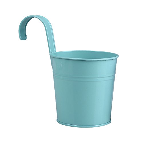 Kicode Metal Iron Hanging Flower Pot Vase Planter Hanging Vase Balcony Garden Roof Home Decoration 63.8" - Thumbnail 3