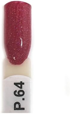 EZ DIP Gel Color Dip Powder P.64 Sparkle Dark Pink Dipping Powder 2oz. Jar