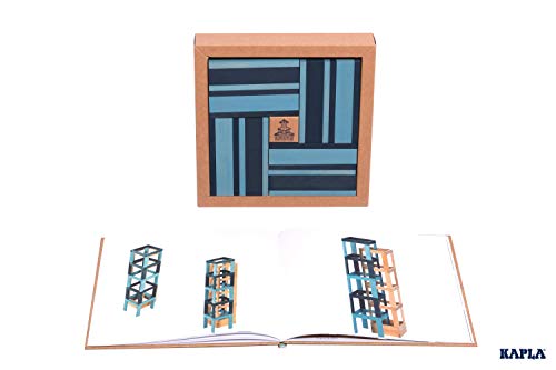 KAPLA 9000105 Holzplättchen 40er Box Blau + Buch, 4 Jahre to 12 Jahre, 1 Stück – Bild 3