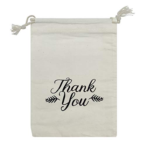 Sanrich Thank You Drawstring Bags 5x7 inch for Party Favor 20 Pack Gift Goodies Bags (5x7)