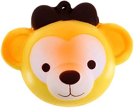 KEYIA 7cm Cute Monkey Stress Reliever Scented Super Slow Rising Squeeze Toy Keychain