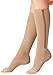 Aniwon Compression Socks Toe Open Leg Support Stocking Knee High Socks with Zipper (Beige, Medium)