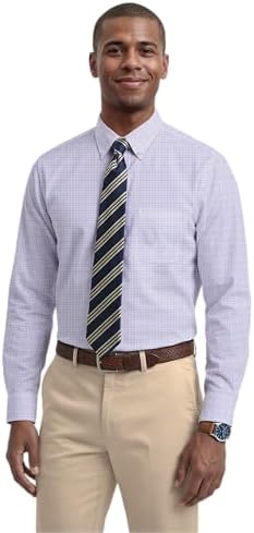 button down shirts dress shirts Men's White Button Down Collar, Long Sleeve Dress Shirt, Stain Repellent, Wrinkle Resistant