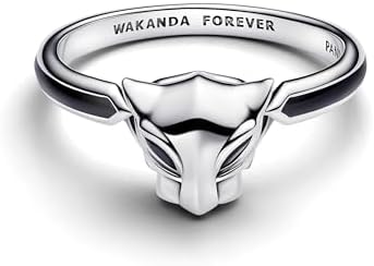Bague pour Femme Marvel Panthère Noire en Argent 194223C01, 52/16,6, Argent Sterling, Cristal