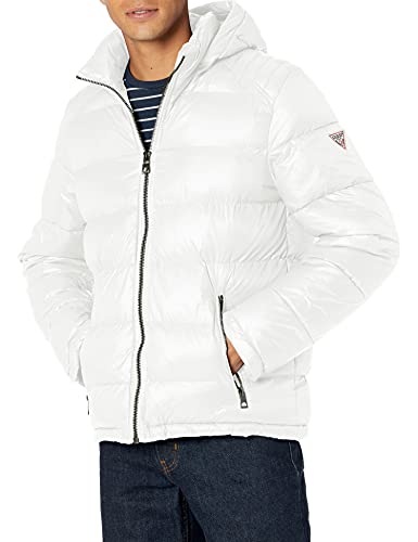 GUESS Men's Hooded Puffer Coat Large 