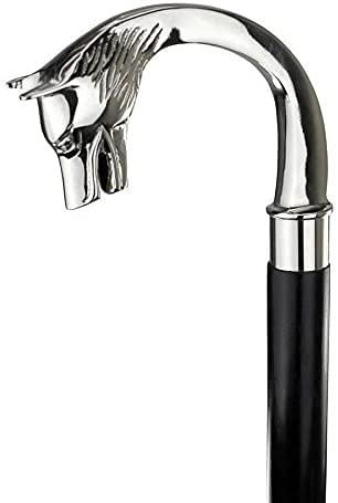 Samara Nautical WOLF HEAD Brass Handle Walking Stick Design Vintage Victorian Walking Stick