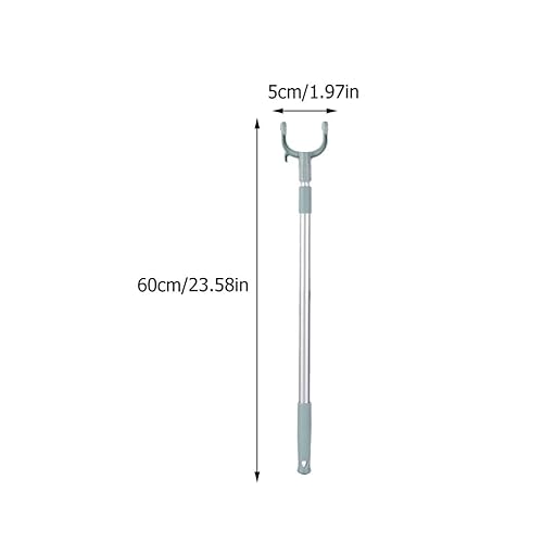 LIFKOME Retractable Clothes Pole Telescoping Long Reach Sticks 60-102cm  Adjustable Clothesline Pole with Hook