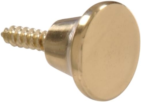 Hillman {Hardware} Necessities 852406 Mini Knobs 1/2″ Brass -2 Pack