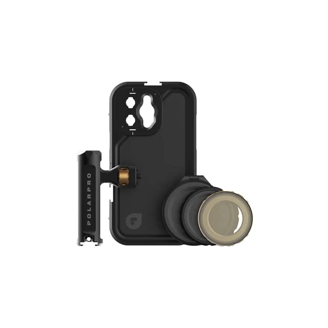 PolarPro - LiteChaser iPhone 14 Pro Max - Cage Kit - Incl. iPhone 14 Pro Max Cage - Single Handle - VND 3-5 Filter
