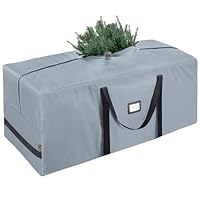 BALEINE 7.5 ft Christmas Tree Storage Bag, Heavy Duty 900D Oxford Fabric with Reinforced Handles and Dual Zippers Wide Opening, Extra Large Storage Container for Trees and Decorations (Grey)