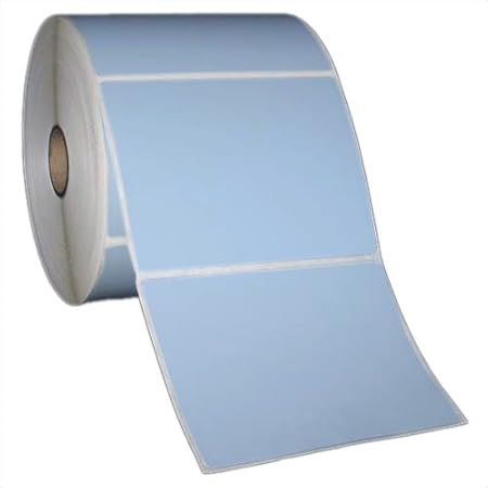Amazon.com : 4x3 Inch Direct Thermal Paper Labels - Blue - Rolls - 5