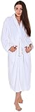 Simplicity Men / Women Luxurious Plush Kimono Bathrobe with Side Pockets