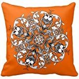 Medieval Inspired Regal Floral Motif Throw Pillow Case