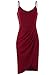 Zalalus Women's Bodycon Cocktail Party Dresses Deep V Neck Backless Sexy Summer Short Casual Club Sundress Above Knee Length Sleeveless Wine Red X-Large
