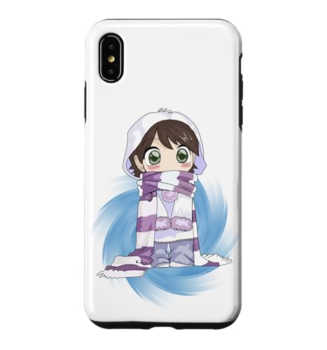 Girl Cute Cold Winter Anime Scarf Case for iPhone XS Max