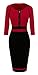 HOMEYEE Women's Vintage Colorblock Career Bodycon Dress B235