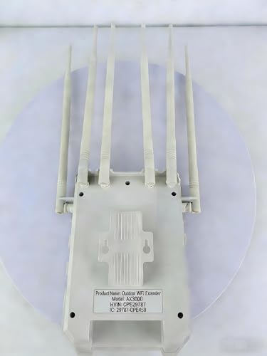 AX3000 Outdoor WiFi 6 Extender, High Power Outdoor WiFi Booster, Long Range Outdoor WiFi Access Point, IP67 Weatherproof, with PoE, for Starlink, Patio, Camping, Yard, RV