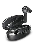 TaoTronics True Wireless Earbuds Bluetooth 5.0 TWS In-Ear Earphones with Charging Case and Built-in Microphones Easy-pair Sweatproof Mini Touch Control Earbuds 40 Hours Playtime TT-BH053