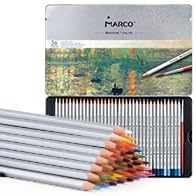 7120 Buntstifte - 36 Wasserlösliche Farben - Sechskantige Holzstifte mit Pinsel - Set für Anfänger - In einer eisernen Schachtel verpackt, leicht tragbar (D7120-36TN)